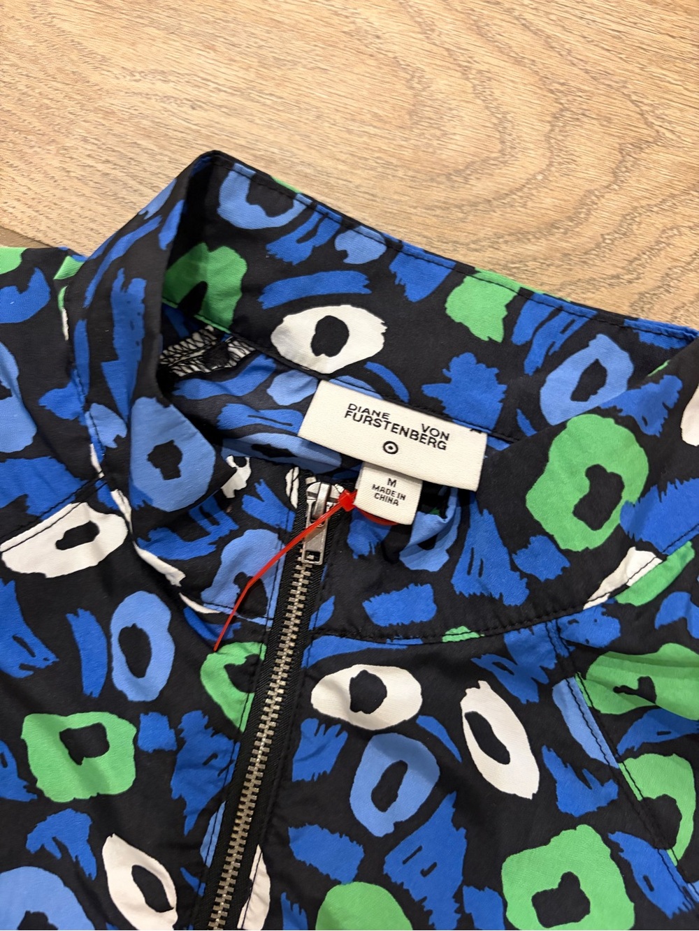 Diane von Furstenberg x Target jumpsuit blue green dot size medium New with tags - Picture 4 of 8